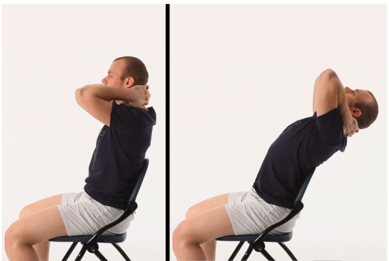 seated lower back stretch